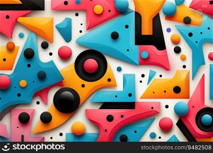 Fun colorful geometric shape . Created by AI