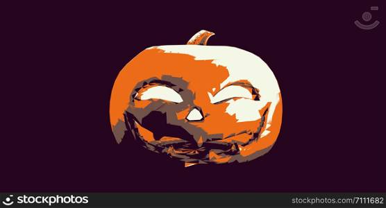 Fun Halloween Background with Spooky Smiling Pumpkins. Fun Halloween Background
