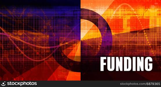 Funding Focus Concept on a Futuristic Abstract Background. Funding