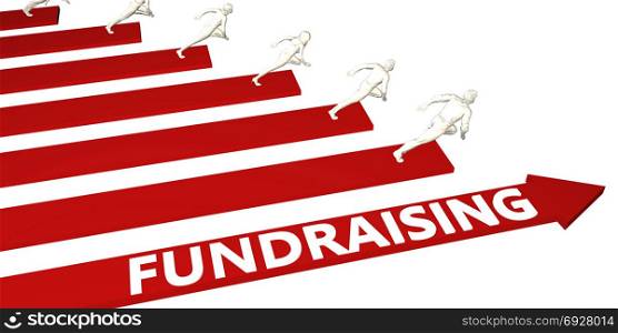 Fundraising Information and Presentation Concept for Business. Fundraising Information