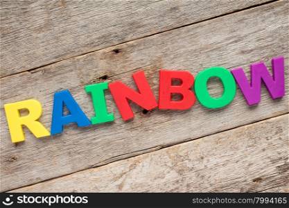 Funny alphabet for children. Rainbow - letter R.