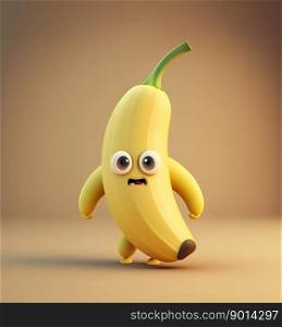 Funny Banana Character, generative ai