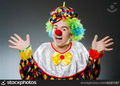 Funny clown in humor concept