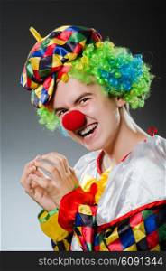 Funny clown in humor concept