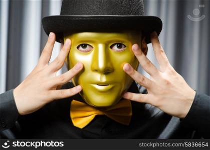 Funny concept with theatrical mask