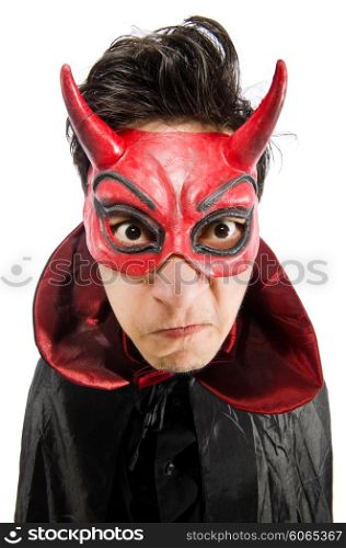 Funny devil isolated on the white background
