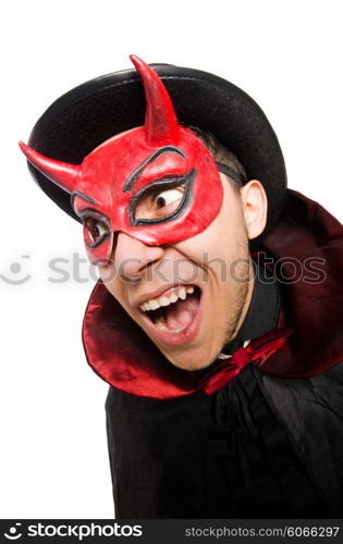 Funny devil isolated on the white background