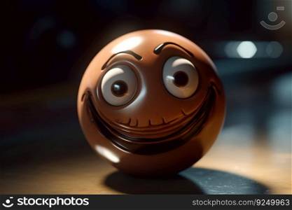 funny face ball, emoji smile generative ai.