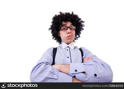 Funny guy isolated on the white background