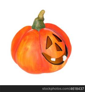 Funny Halloween pumpkins isolated on a white background