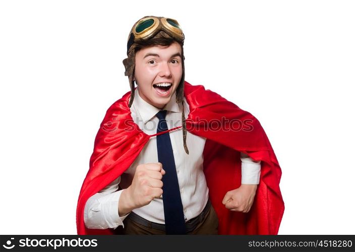 Funny hero isolated on the white
