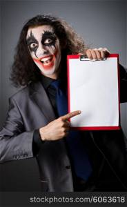 Funny Joker with paper binder