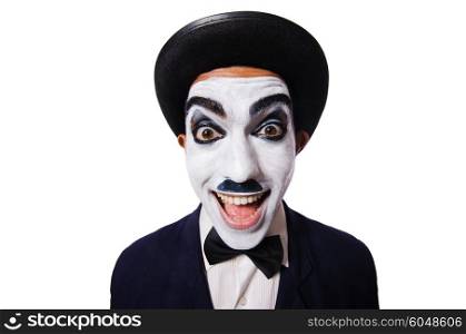 Funny man with face paint