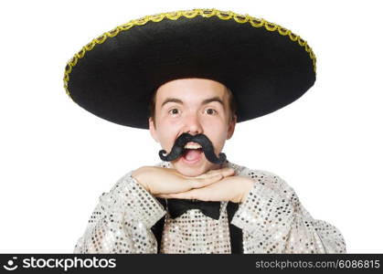 Funny mexican isolated on the white