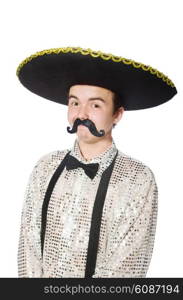 Funny mexican isolated on the white