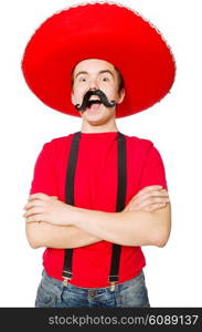 Funny mexican isolated on the white