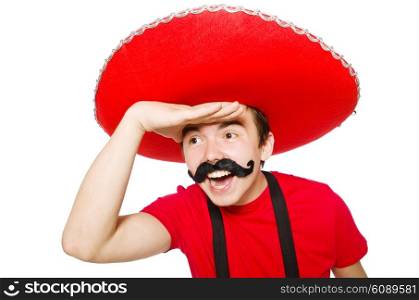 Funny mexican isolated on the white