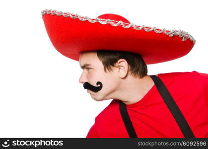 Funny mexican isolated on the white