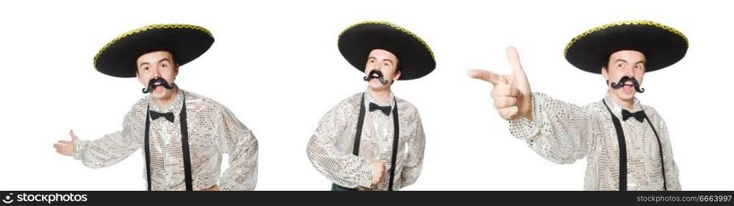 Funny mexican isolated on the white. The funny mexican isolated on the white