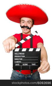 Funny mexican with movie board