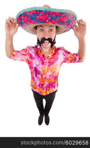 Funny mexican with sombrero hat