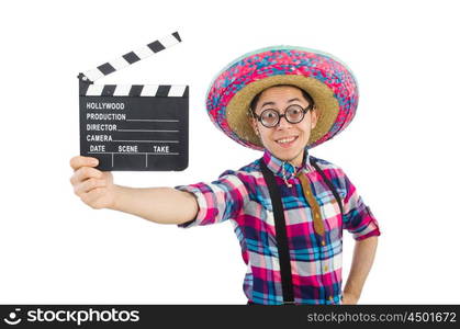 Funny mexican with sombrero in concept