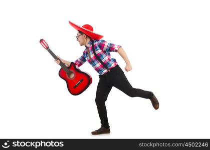 Funny mexican with sombrero in concept