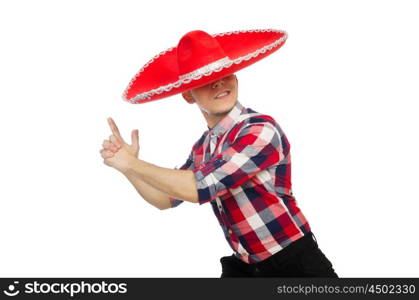 Funny mexican with sombrero in concept