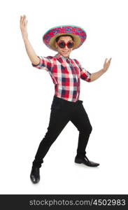 Funny mexican with sombrero in concept