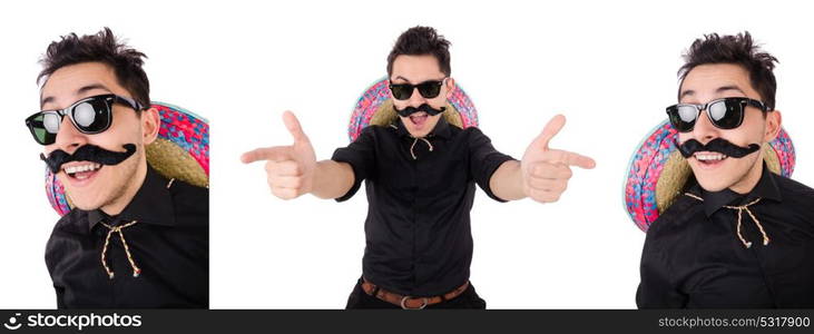 Funny mexican with sombrero in concept