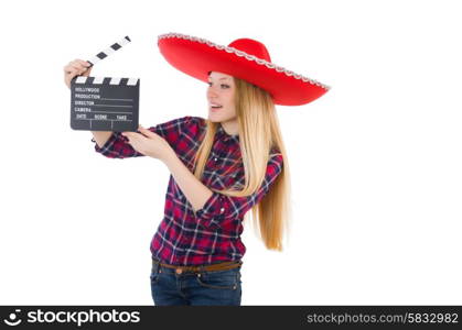 Funny mexican with sombrero in concept