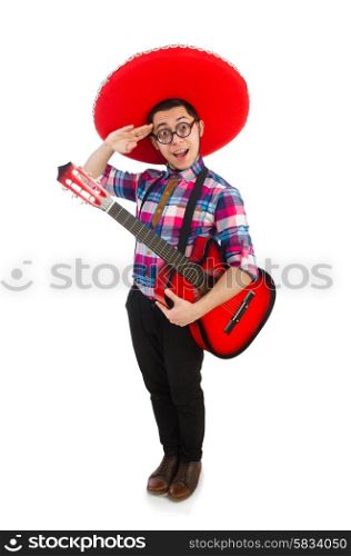 Funny mexican with sombrero in concept