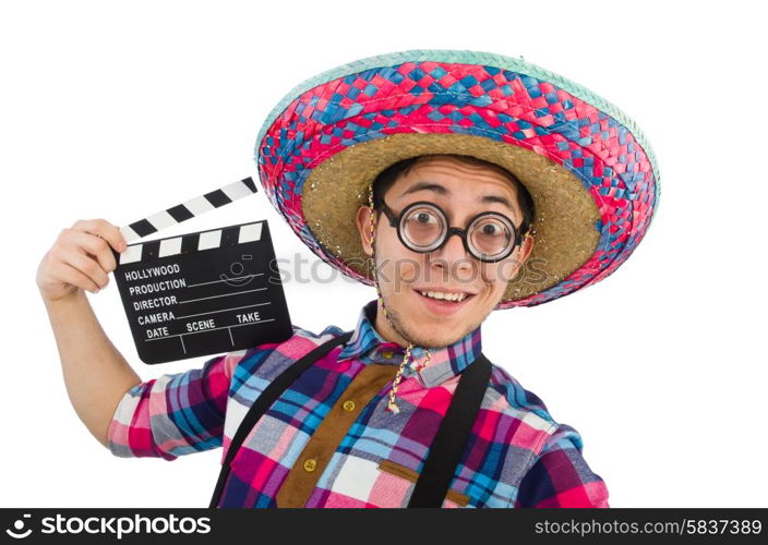 Funny mexican with sombrero in concept