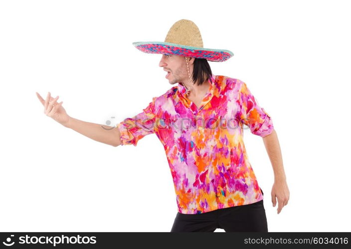 Funny mexican with sombrero in concept