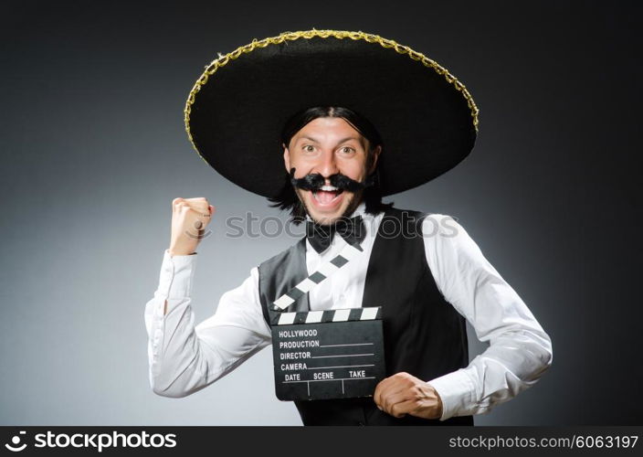 Funny mexican with sombrero in concept