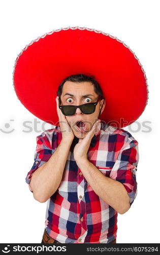 Funny mexican with sombrero in concept