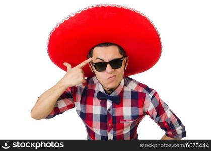 Funny mexican with sombrero in concept