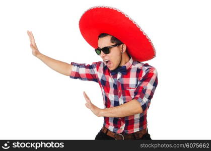 Funny mexican with sombrero in concept