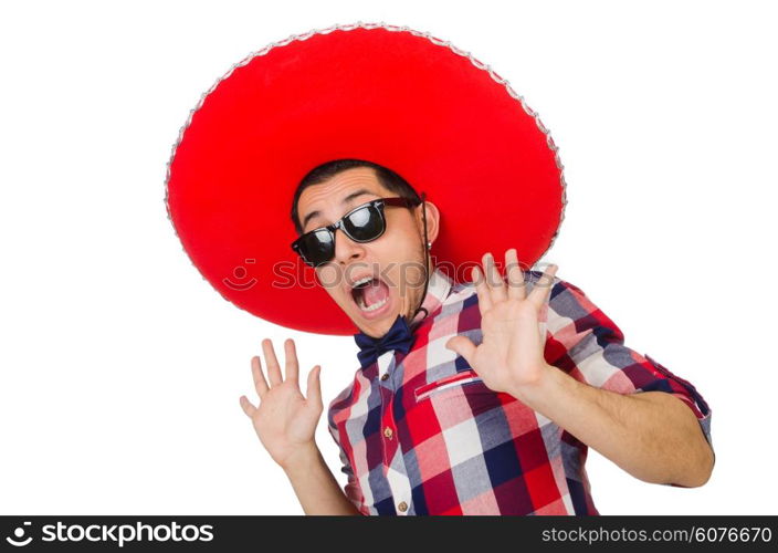 Funny mexican with sombrero in concept