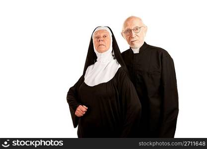 Funny priest and nun