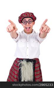 Funny scotsman isolated on the white