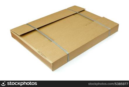 Furniture cardboard box isolated on white