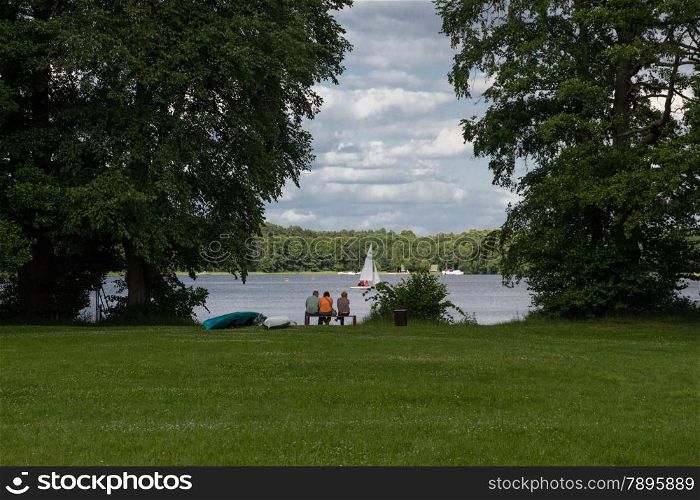 Furstenberg, Himmelpfort, Oberhavel, Brandenburg, Germany - On Lake Haussee
