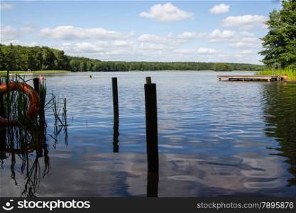 Furstenberg, Himmelpfort, Oberhavel, Brandenburg, Germany - On Lake Moderfitzsee
