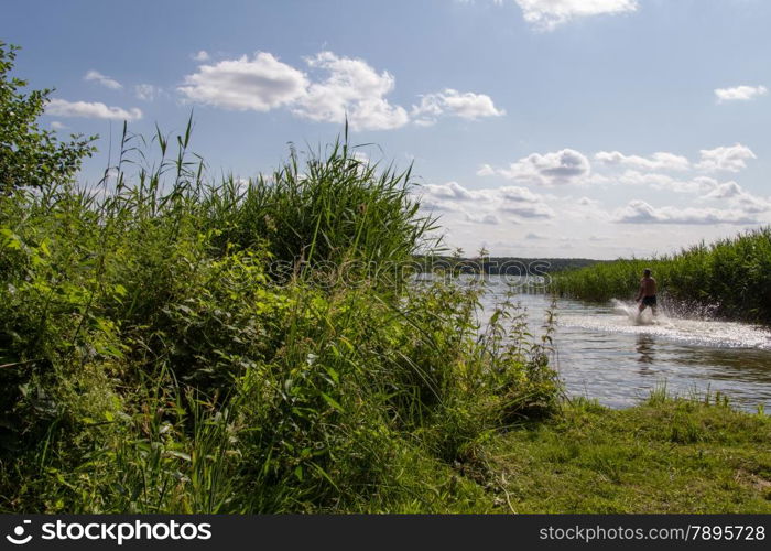 Furstenberg, Himmelpfort, Oberhavel, Brandenburg, Germany - On Lake Stolpsee