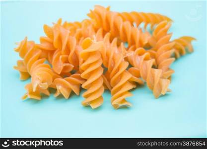 Fusilli prepare for pasta cuisine, stock photo
