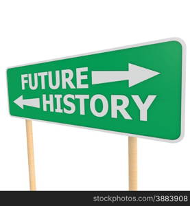 Future history road sign