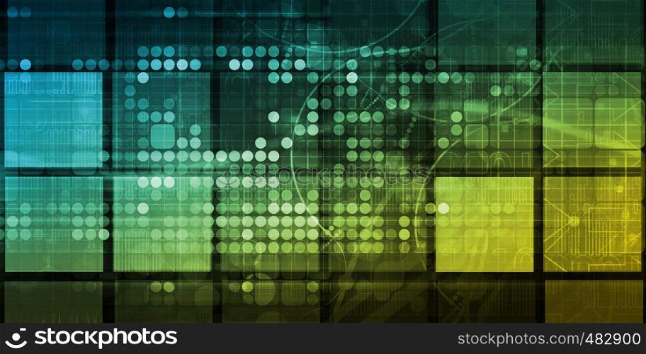 Future Retail Technology Abstract Background Concept Art. Future Retail Technology