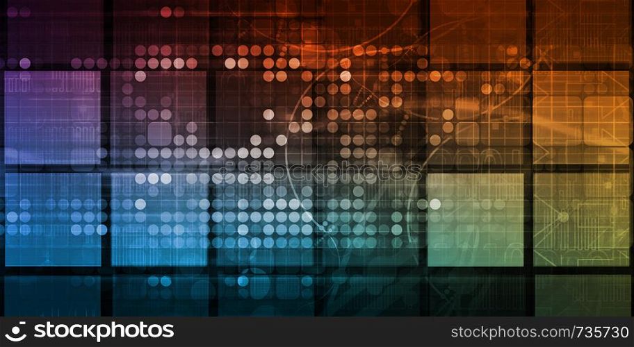 Future Retail Technology Abstract Background Concept Art. Future Retail Technology
