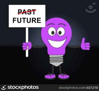 Future Versus Past Sign Comparing History With Upcoming Events. The Chance Of Improvement, Progress And Evolution - 3d Illustration